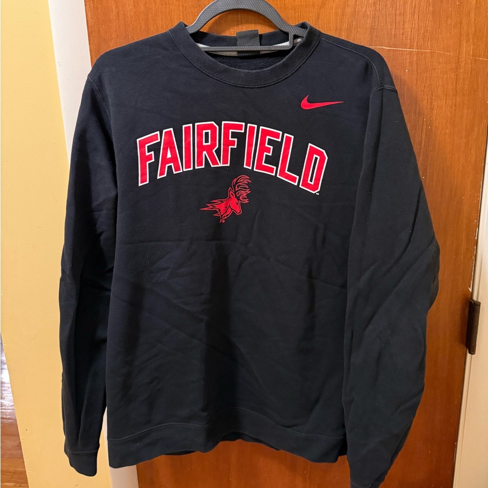 Fairfield university small black Nike crewneck